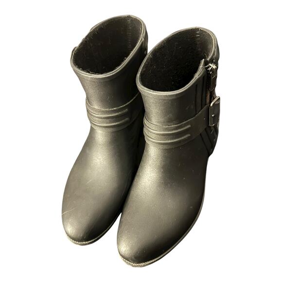 Sperry Top-Sider Black Waterproof Aeriel Beck Rain Moto Style Ankle Boots - Picture 2 of 4